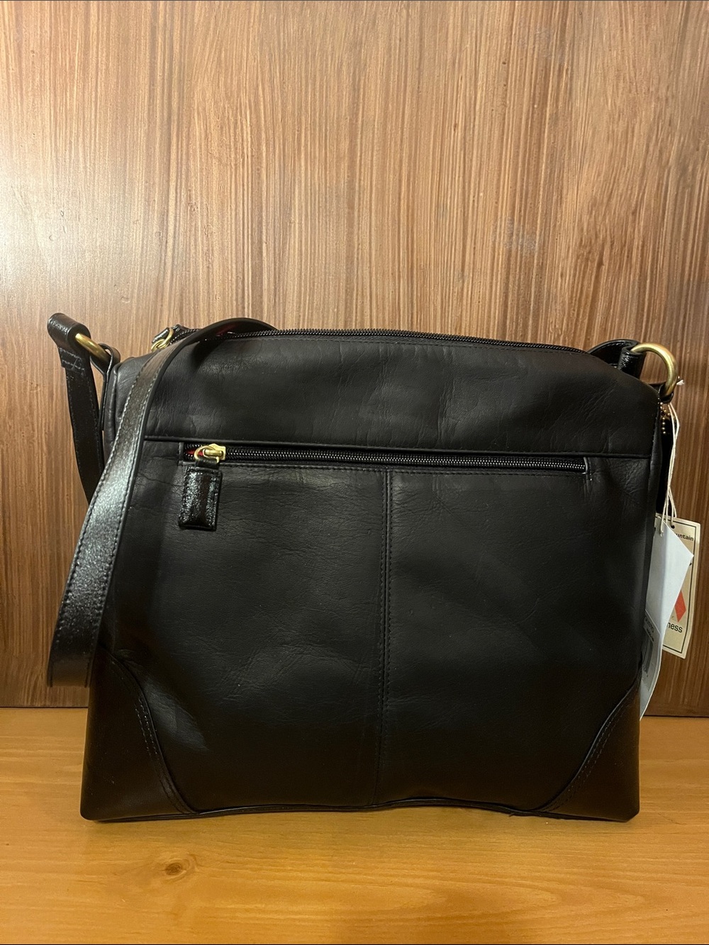 Stone Mountain Black Leather Handbag